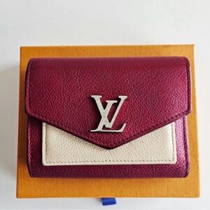 Louis Vuitton my lock, Me, compact wallet  burgundy and Cream Wallet calfskin